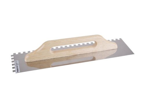 Festa glettvas 130 x 500 mm inox fogazott 10 x 10 mm