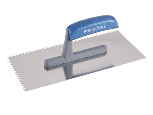 Festa glettvas 130 x 280 mm inox fogazott 4 x 4 mm műanyag nyéllel