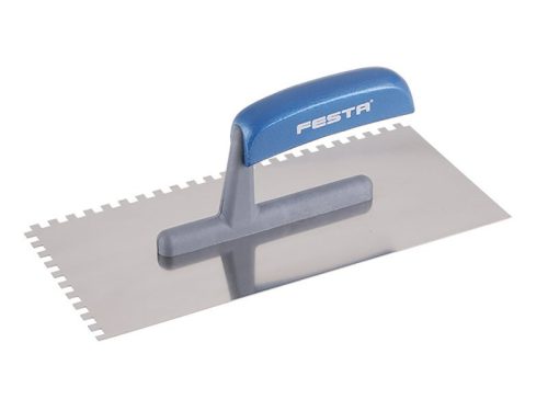 Festa glettvas 130 x 280 mm inox fogazott 6 x 6 mm