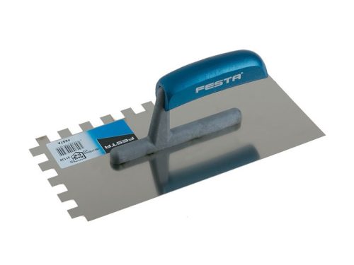 Festa glettvas 130 x 280 mm inox fogazott 12 x 12 mm műanyag nyéllel