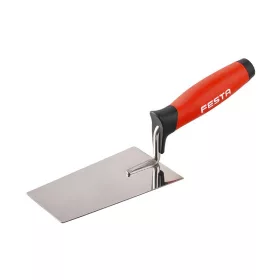 Festa kőműves kanál 120 x 80 mm mennyezeti inox lágy fogantyús