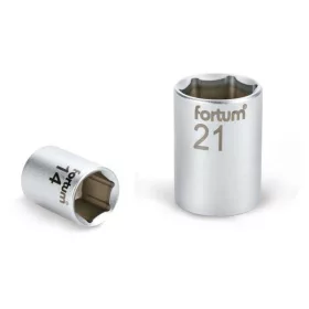 Fortum dugófej, 1/2", 18mm, 61CrV5, mattkróm, 38mm hosszú