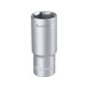 Fortum dugófej, hosszított, 1/2", 24mm, 61CrV5, mattkróm, 77mm hosszú FORTUM