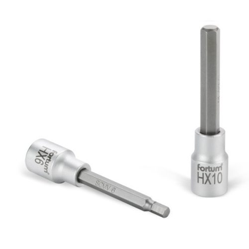 Fortum bitdugófej, imbusz, 1/2", hosszú, 61CrV5/S2, 8mm (HX8), 100mm