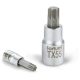 Fortum bitdugófej, torx, 1/2", 61CrV5/S2, mattkróm TX30, 55mm FORTUM