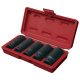 Fortum gépi (impakt) dugófej készlet 1/2", 5db, 17-19-21-24-27mm×79mm feketített