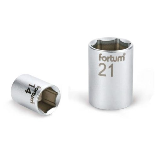 Fortum dugófej, 1/4", 9mm, 61CrV5, mattkróm, 25mm hosszú FORTUM