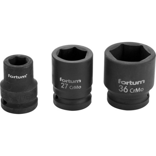 Fortum gépi (impakt) dugófej 3/4", 60mm, L 70 mm, feketített