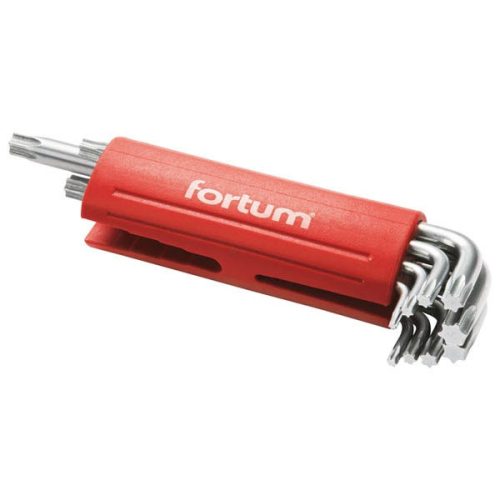 Fortum torx kulcs készlet 9db, hosszú, T10-50, S2, T10-T15-T20-T25-T27-T30-T40-T45-T50