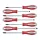 Fortum csavarhúzó készlet, 7db lapos, 3×75, 5×100, 6×125mm, PH1×100, PH2×125, PZ1×100, PZ2×125, CV