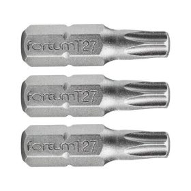 Fortum behajtóhegy TORX, 3 db, S2 acél T 25×25mm, bliszteren