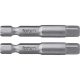 Fortum adapter készlet 2 db, dugókulcsok gépi befogásához S2 acél, 1/4", 50 mm