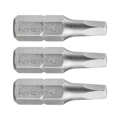 Fortum behajtóhegy négyszög, 3 db, S2 acél SQ 1×25mm, bliszteren