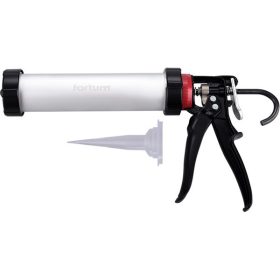 Fortum kinyomó pisztoly, fém 225mm, 360°-ban körbeforgatható ALU tubustartóval