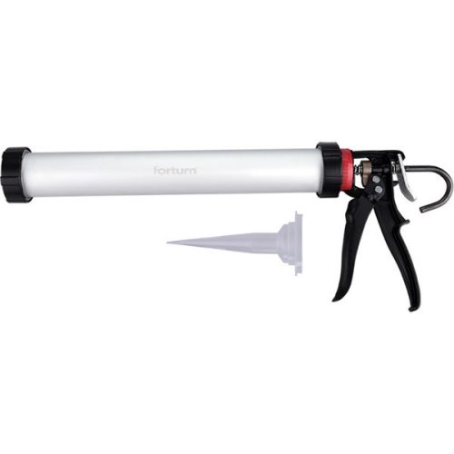 Fortum kinyomó pisztoly, fém 380mm, 360°-ban körbeforgatható ALU tubustartóval