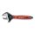 Fortum állítható villáskulcs, 22,5 fok, 61CrV5, gumírozott markolat 212mm, foszfátozott, 0-38mm
