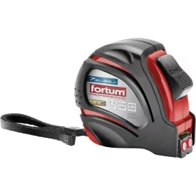 Fortum mérőszalag, 1 stoppos, ABS műanyag ház, gumírozott 7,5m×25mm nylon bevonatú