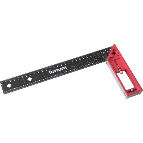 Fortum asztalos L-derékszög, 300 mm, ALU/Inox