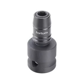 Fortum adapter, impakt 1/4" BIT-ek gépi befogásához, 1/2" gépi befogás