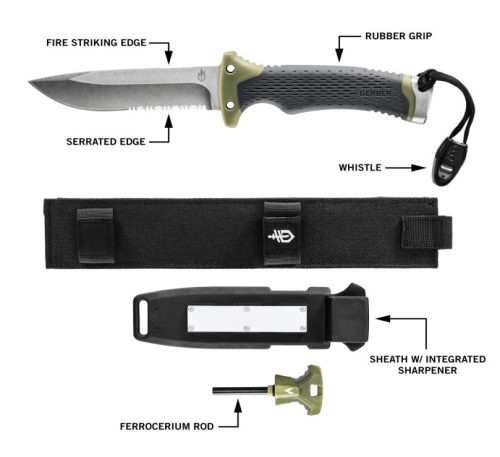 Gerber túlélő tőr+szikravető Ultimate