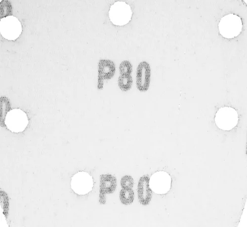 Graphite csiszolópapír deltacsiszolóhoz, tépőzáras, 11 lyukas 140x80 mm P80, 5 részes