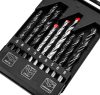 Graphite fúrószár készlet fémhez, fához, téglához: 5, 6, 8 mm, 9 db