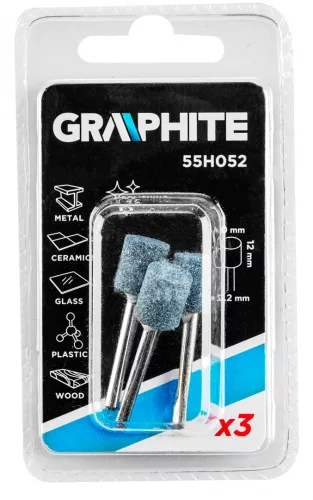 Graphite csapos csiszolókő henger alakú 10x12 mm 3 részes