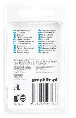 Graphite csapos csiszolókő kúp alakú 8x12 mm 3 részes