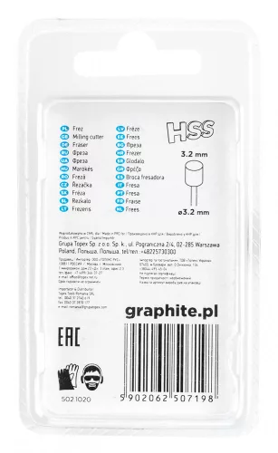 Graphite csapos turbómaró henger alakú 2,3 mm 2 részes HSS