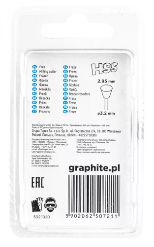 Graphite csapos turbómaró trapéz alakú 1,8 mm 2 részes HSS