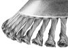 Graphite drótkefe adapter nélkül 200x25,4 mm, kemény