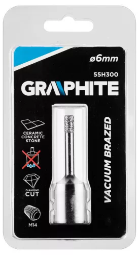 Graphite körkivágó, gyémántos 6 mm x M14