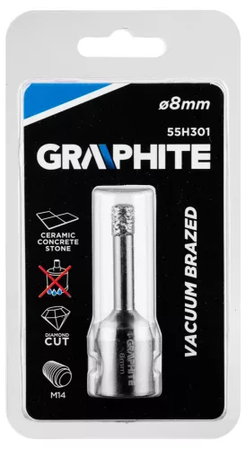 Graphite körkivágó, gyémántos 8 mm x M14