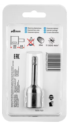 Graphite körkivágó, gyémántos 10 mm x M14