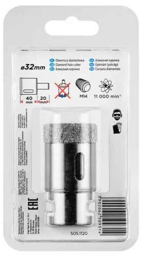 Graphite körkivágó, gyémántos 32 mm x M14