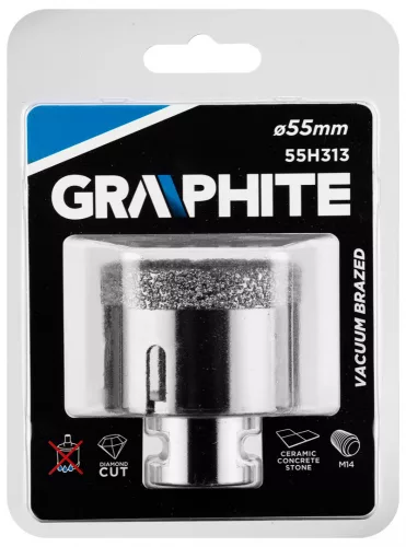 Graphite körkivágó, gyémántos 55 mm x M14