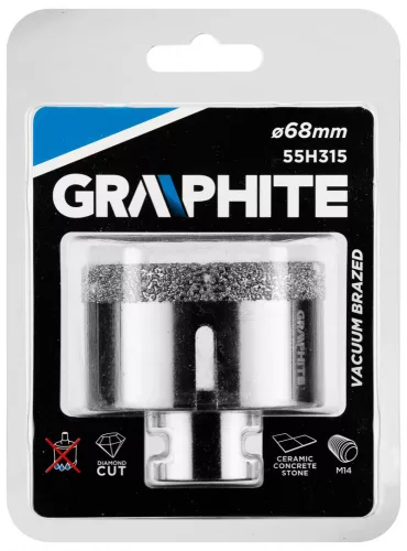 Graphite körkivágó, gyémántos 68 mm x M14