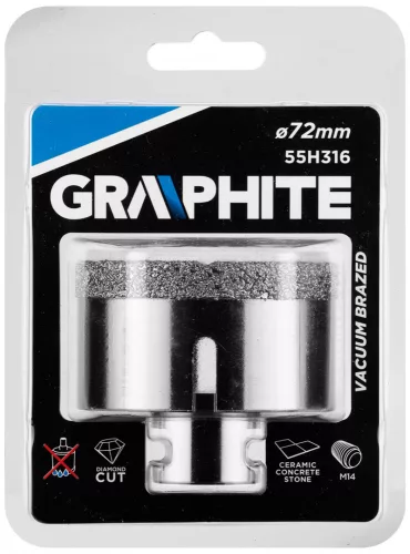 Graphite körkivágó, gyémántos 72 mm x M14