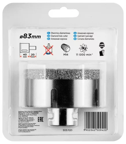 Graphite körkivágó, gyémántos 83 mm x M14