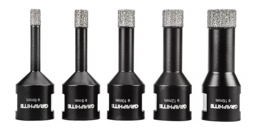 Graphite gyémánt körkivágó 6-16 mm, 5 részes