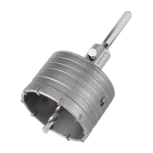 Graphite körkivágó betonhoz 85 mm HEX adapterrel és próbafúróval