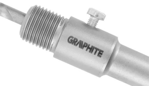 Graphite koronafúró, körkivágó adapter, HEX hatszög szárral, központfúróval, M22, 200mm