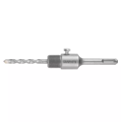 Graphite koronafúró, körkivágó adapter, SDS PLUS szárral, központfúróval, m22, 110mm