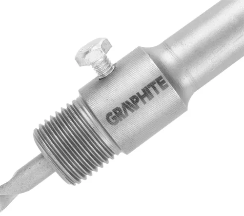 Graphite koronafúró, körkivágó adapter, SDS MAX szárral, központfúróval, M22, 190mm