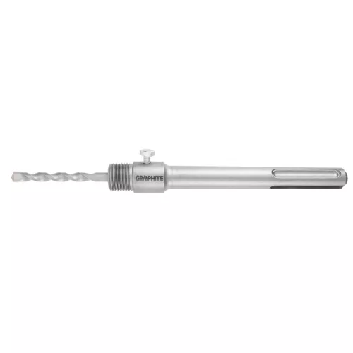Graphite koronafúró, körkivágó adapter, SDS MAX szárral, központfúróval, M22, 190mm