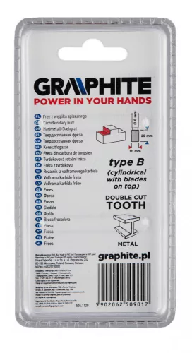 Graphite marófej hengereslélezett 10x45 mm keményfém