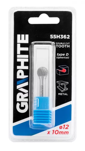 Graphite marófej gömb 12x45 mm, 6 mm szár keményfém