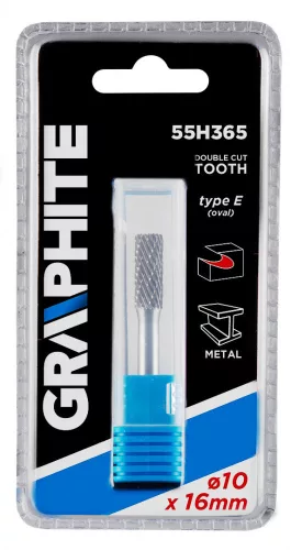 Graphite marófej ovális 10x45 mm, 6 mm szár keményfém