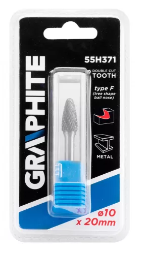 Graphite marófej csúcsíves 10x45 mm, 6 mm szár keményfém