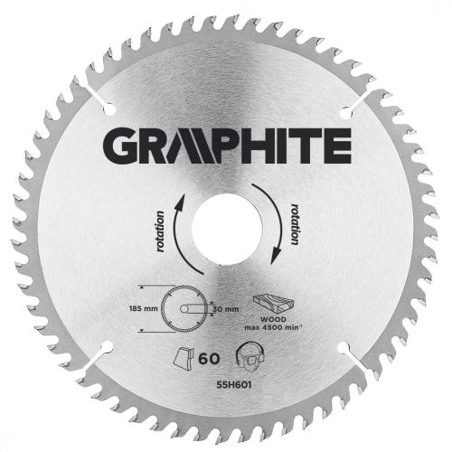 Graphite Körfűrészlap 185x2,8x30 mm 60 fog, keményfém